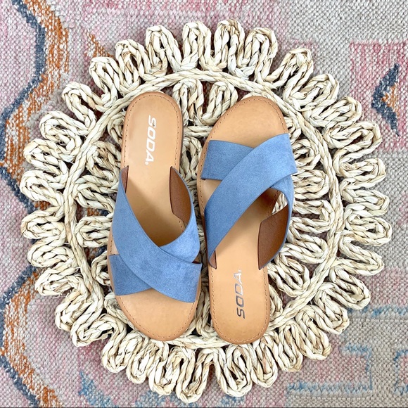 Soda Shoes - ✨ Final Price- Baby Blue Slide Sandals
